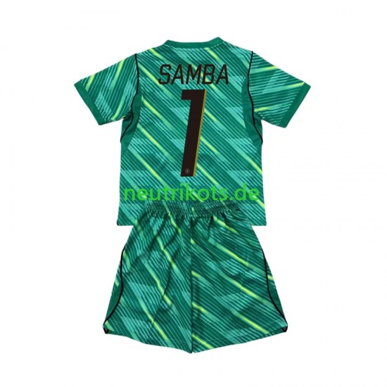Fußballtrikot Frankreich Brice Samba 1 Torwart Kinder Ausweich World Cup 2026 Kurzarm