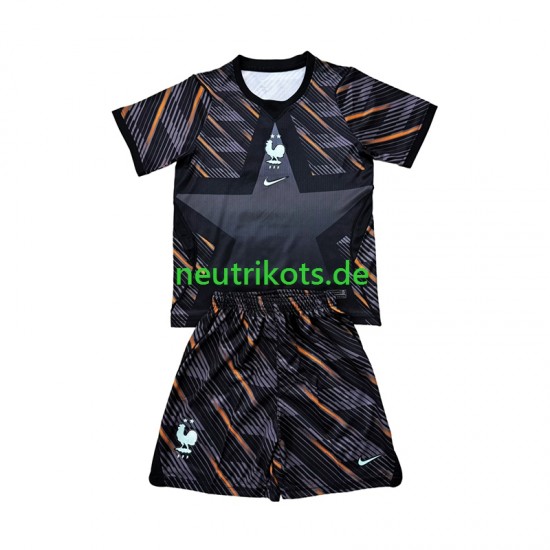 Fußballtrikot Frankreich Torwart Kinder Heim World Cup 2026 Kurzarm