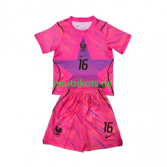 Fußballtrikot Frankreich Mike Maignan 16 Torwart Kinder Auswärts World Cup 2026 Kurzarm