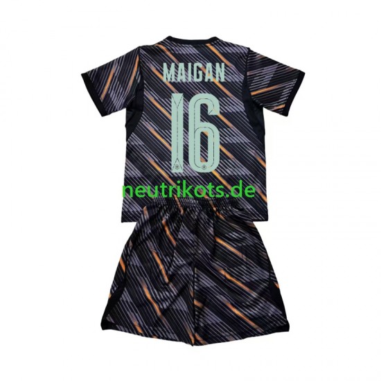 Fußballtrikot Frankreich Mike Maignan 16 Torwart Kinder Heim World Cup 2026 Kurzarm