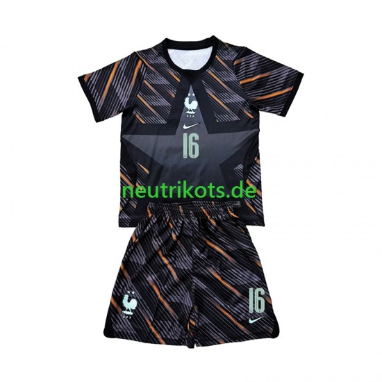Fußballtrikot Frankreich Mike Maignan 16 Torwart Kinder Heim World Cup 2026 Kurzarm