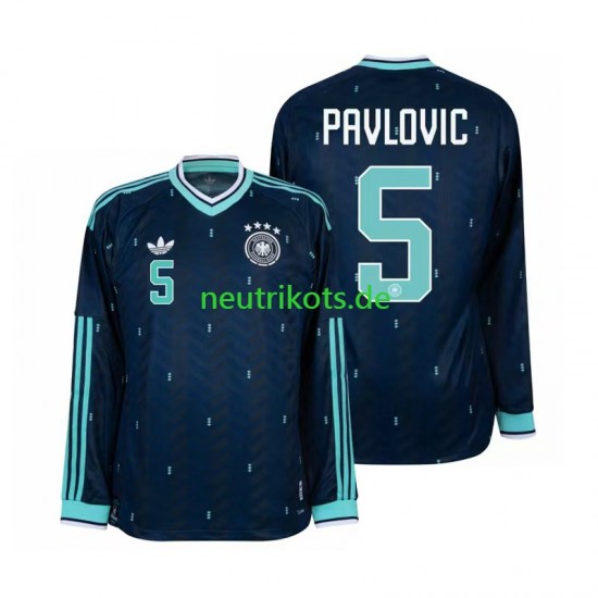 Fußballtrikot Deutschland Aleksandar Pavlovic 5 Herren Auswärts World Cup 2026 Langarm