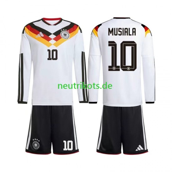 Fußballtrikot Deutschland Jamal Musiala 10 Kinder Heim World Cup 2026 Langarm