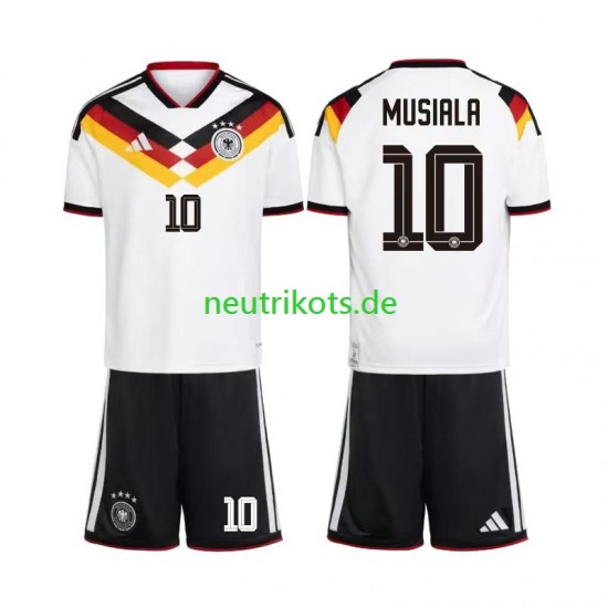 Fußballtrikot Deutschland Jamal Musiala 10 Kinder Heim World Cup 2026 Kurzarm