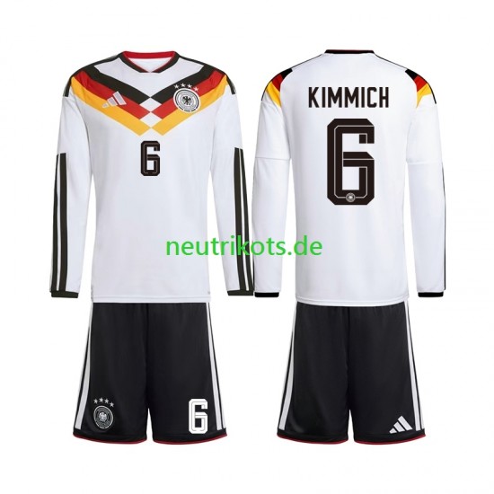 Fußballtrikot Deutschland Joshua Kimmich 6 Kinder Heim World Cup 2026 Langarm