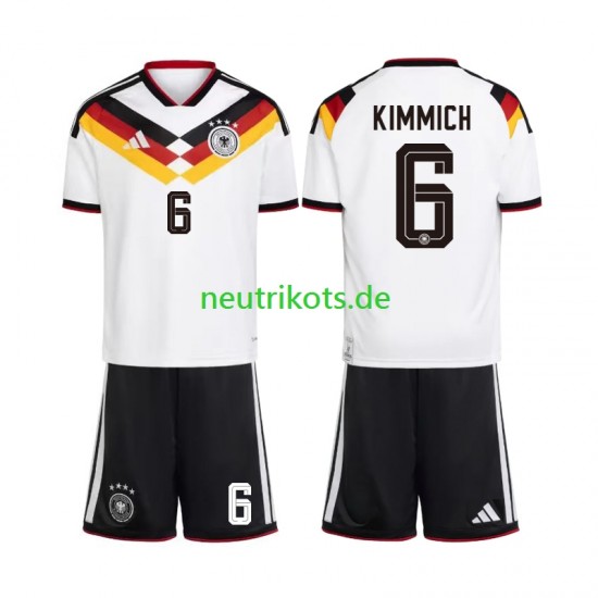 Fußballtrikot Deutschland Joshua Kimmich 6 Kinder Heim World Cup 2026 Kurzarm