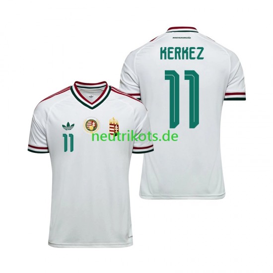 Fußballtrikot Ungarn Milos Kerkez 11 Herren Auswärts World Cup 2026 Kurzarm