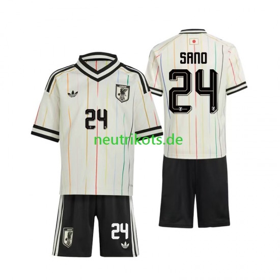 Fußballtrikot Japan Kaishu Sano 24 Kinder Auswärts World Cup 2026 Kurzarm