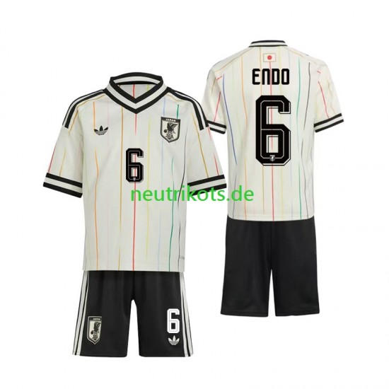 Fußballtrikot Japan Wataru Endo 6 Kinder Auswärts World Cup 2026 Kurzarm