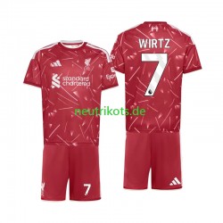 Fußballtrikot Liverpool Florian Wirtz 7 Kinder Heim 2026-2027 Kurzarm