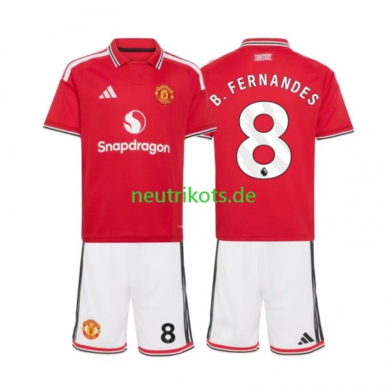Fußballtrikot Manchester United Bruno Fernandes 8 Kinder Heim 2026-2027 Kurzarm