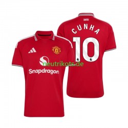 Fußballtrikot Manchester United Matheus Cunha 10 Herren Heim 2026-2027 Kurzarm