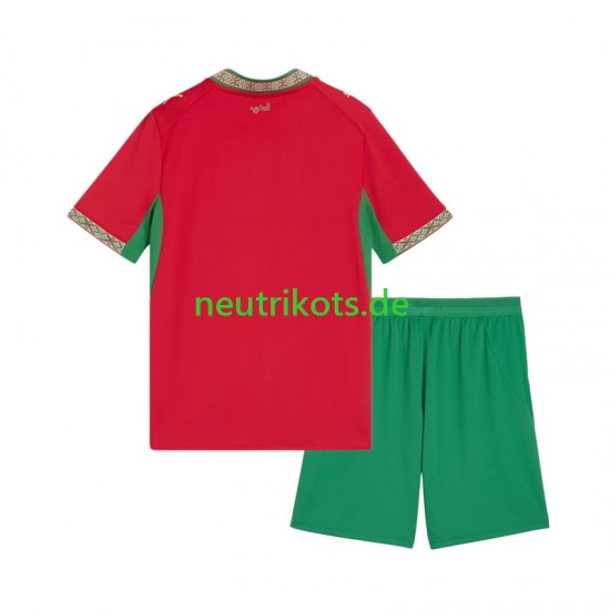Fußballtrikot Marokko Kinder Heim 2026 Kurzarm
