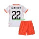 Fußballtrikot Niederlande Denzel Dumfries 22 Kinder Auswärts World Cup 2026 Kurzarm