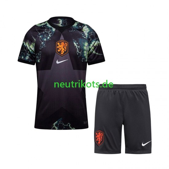 Fußballtrikot Niederlande Torwart Kinder Auswärts World Cup 2026 Kurzarm