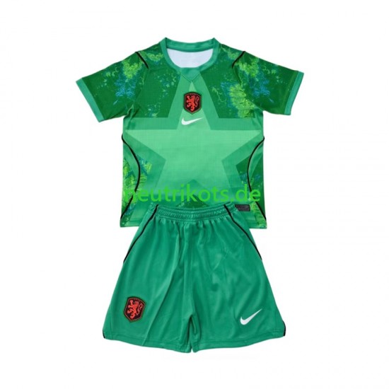 Fußballtrikot Niederlande Torwart Kinder Ausweich World Cup 2026 Kurzarm