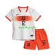 Fußballtrikot Niederlande Jeremie Frimpong 12 Kinder Auswärts World Cup 2026 Kurzarm