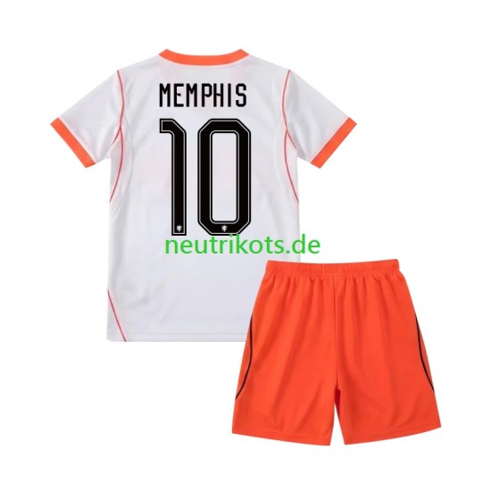 Fußballtrikot Niederlande Memphis Depay 10 Kinder Auswärts World Cup 2026 Kurzarm