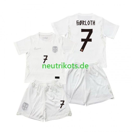 Fußballtrikot Norwegen Alexander Sorloth 7 Kinder Ausweich World Cup 2026 Kurzarm