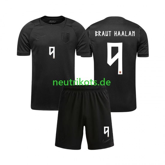 Fußballtrikot Norwegen Braut Haaland 9 Kinder Auswärts World Cup 2026 Kurzarm