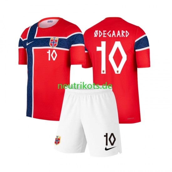 Fußballtrikot Norwegen Martin Odegaard 10 Kinder Heim World Cup 2026 Kurzarm