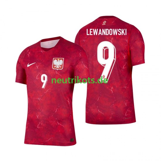 Fußballtrikot Polen Robert Lewandowski 9 Herren Auswärts 2026 Kurzarm