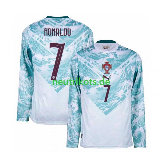 Fußballtrikot Portugal Cristiano Ronaldo 7 Herren Auswärts World Cup 2026 Langarm