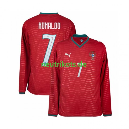 Fußballtrikot Portugal Cristiano Ronaldo 7 Herren Heim World Cup 2026 Langarm