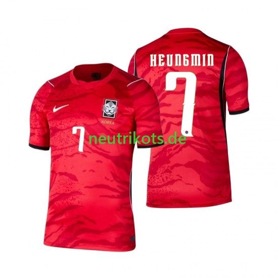 Fußballtrikot Südkorea Son Heung-min 7 Herren Heim World Cup 2026 Kurzarm
