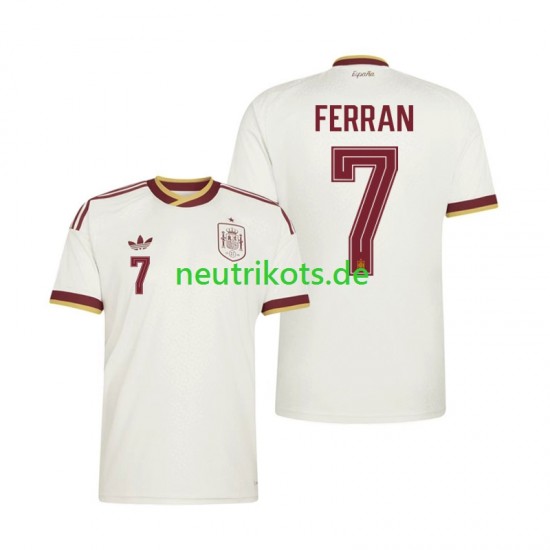 Fußballtrikot Spanien Ferran Torres 7 Herren Auswärts World Cup 2026 Kurzarm
