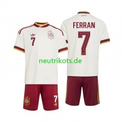 Fußballtrikot Spanien Ferran Torres 7 Kinder Auswärts World Cup 2026 Kurzarm