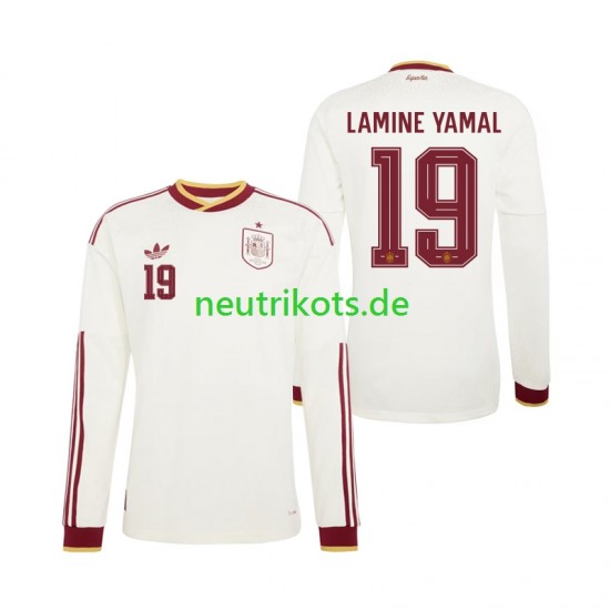 Fußballtrikot Spanien Lamine Yamal 19 Herren Auswärts World Cup 2026 Langarm