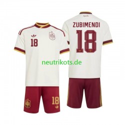 Fußballtrikot Spanien Martin Zubimendi 18 Kinder Auswärts World Cup 2026 Kurzarm Fußballtrikot Spanien Martin Zubimendi 18 Kinder Auswärts World Cup 2026 Kurzarm