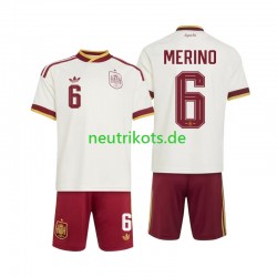 Fußballtrikot Spanien Mikel Merino 6 Kinder Auswärts World Cup 2026 Kurzarm