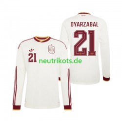 Fußballtrikot Spanien Mikel Oyarzabal 21 Herren Auswärts World Cup 2026 Langarm Fußballtrikot Spanien Mikel Oyarzabal 21 Herren Auswärts World Cup 2026 Langarm