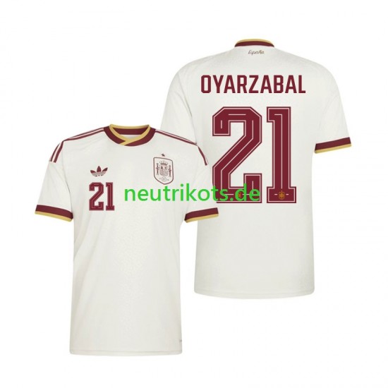 Fußballtrikot Spanien Mikel Oyarzabal 21 Herren Auswärts World Cup 2026 Kurzarm