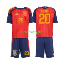 Fußballtrikot Spanien Pedri 20 Kinder Heim World Cup 2026 Kurzarm Fußballtrikot Spanien Pedri 20 Kinder Heim World Cup 2026 Kurzarm