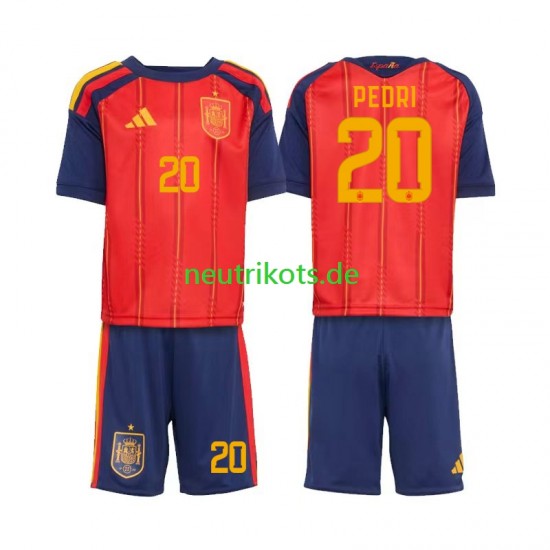 Fußballtrikot Spanien Pedri 20 Kinder Heim World Cup 2026 Kurzarm