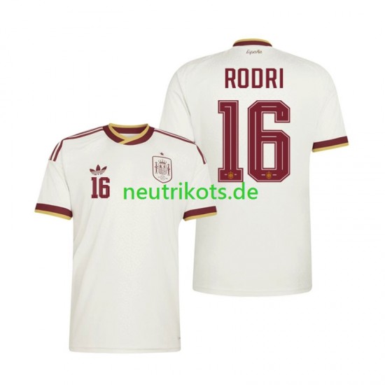 Fußballtrikot Spanien Rodri 16 Herren Auswärts World Cup 2026 Kurzarm