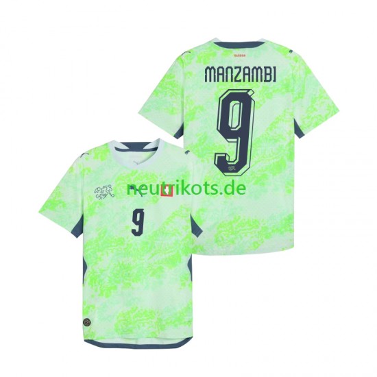 Fußballtrikot Schweiz Johan Manzambi 9 Herren Auswärts World Cup 2026 Kurzarm