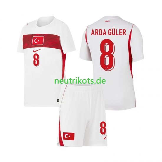 Fußballtrikot Türkei Arda Guler 8 Kinder Auswärts World Cup 2026 Kurzarm