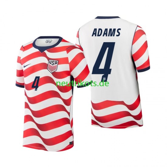 Fußballtrikot USA Tyler Adams 4 Herren Heim World Cup 2026 Kurzarm