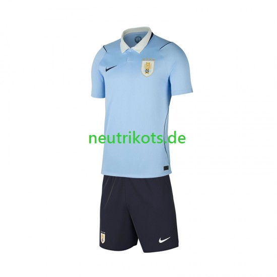 Fußballtrikot Uruguay Kinder Heim World Cup 2026 Kurzarm