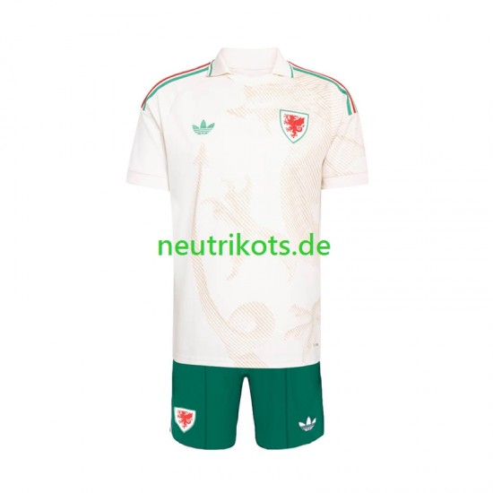 Fußballtrikot Wales Kinder Auswärts World Cup 2026 Kurzarm