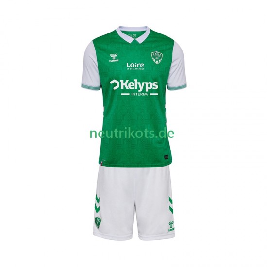 Fußballtrikot AS Saint-Etienne Kinder Heim 2025-2026 Kurzarm