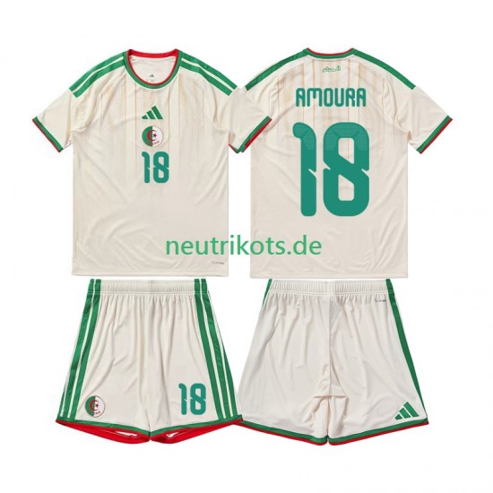 Fußballtrikot Algerien Mohamed Amoura 18 Kinder Heim 2026 Kurzarm