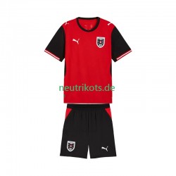 Fußballtrikot Österreich Kinder Heim World Cup 2026 Kurzarm