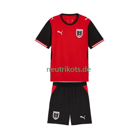 Fußballtrikot Österreich Kinder Heim World Cup 2026 Kurzarm