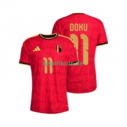 Fußballtrikot Belgien Jeremy Doku 11 Herren Heim World Cup 2026 Kurzarm