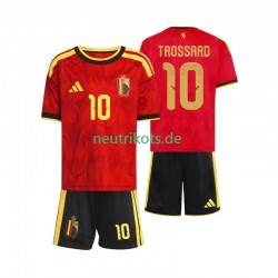 Fußballtrikot Belgien Leandro Trossard 10 Kinder Heim World Cup 2026 Kurzarm